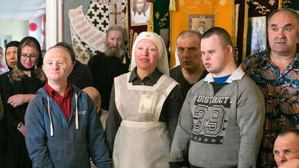 Архиерейская литургия в доме-интернате