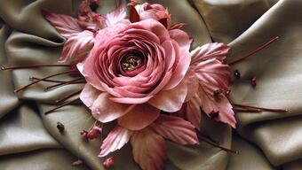 Цветы из ткани