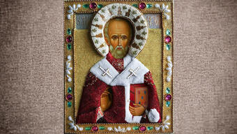 Вышивка «Икона Николая Чудотворца»