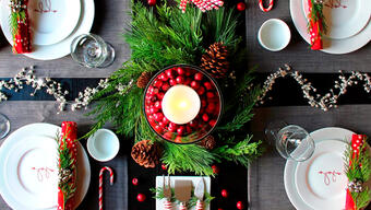 Украшение рождественского стола
