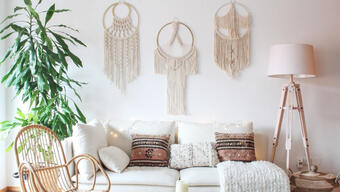 Декор интерьера в технике макраме