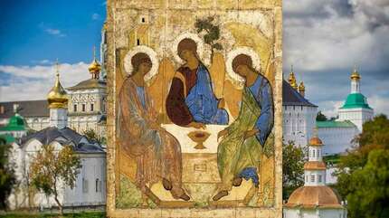 Икона Троицы Андрея Рублева — шедевр русской иконописи