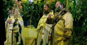 алтарь ночная литургия священник и дьякон