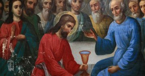 икона Христа омовение ног ученикам