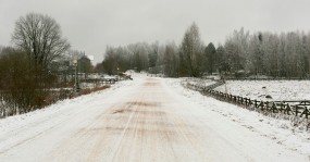 подворская дорога зимой