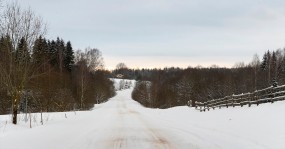 зимняя дорога на подворье