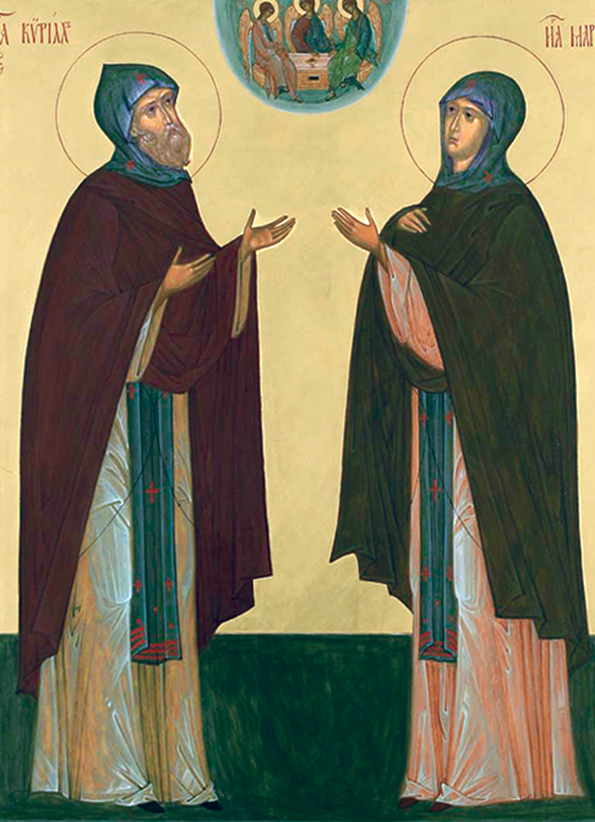 Прпп. схимонах Кирилл и схимонахиня Мария