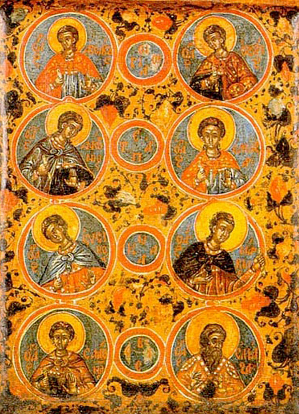 Семеро мучеников Маккавеев: Авим, Антонин, Гурий, Елеазар, Евсевон, Алим и Маркелл, мать их Соломония и учитель их Елеазар