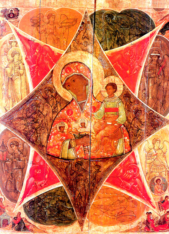 Икона Божией Матери, именуемая «Неопалимая Купина» (XVII в. Екатеринбургский музей изобразительных искусств)