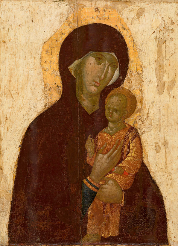Пименовская икона Божией Матери (XIV в. Государственная Третьяковская галерея, Москва)