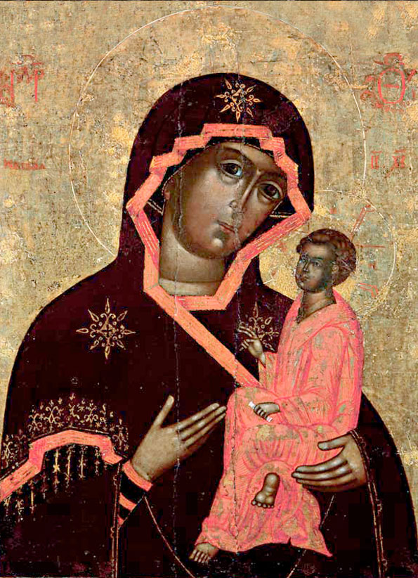 Югская икона Божией Матери (Икона. До 1786 г. Рыбинский музей-заповедник, Россия)