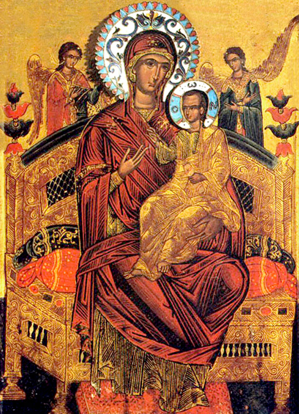 Икона Божией Матери, именуемая «Всецарица» (XVII в. Мон. Ватопед, Афон)