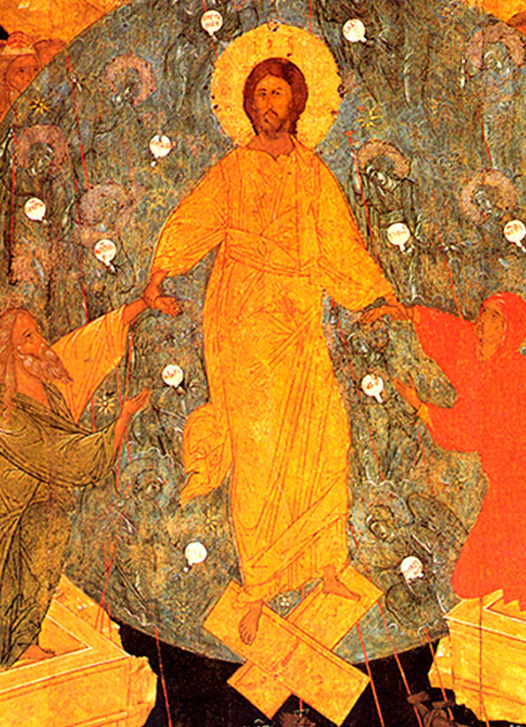 Светлое Христово Воскресение (Сошествие во ад. Фрагмент иконы. Дионисий. 1502 г. Русский музей, Санкт-Петербург)
