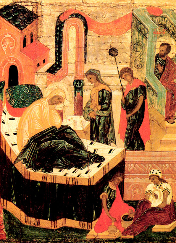 Рождество Пресвятой Богородицы (Икона. XVI в. Музей им. Андрея Рублева, Москва)