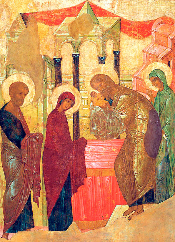 Сретение Господне (Икона. XV в. Русский музей, Санкт-Петербург)