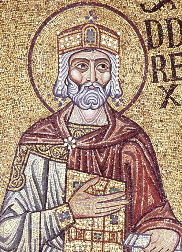 Пророк Давид Псалмопевец, царь Израильский (Фрагмент мозаики. XII в. Собор Св. Марка, Венеция, Италия)