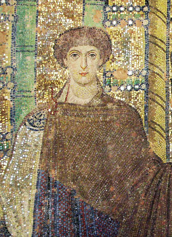 Мч. Евкарпий Никомидийский (Фрагмент мозаики. IV в. Церковь св. Георгия, Салоники, Греция)