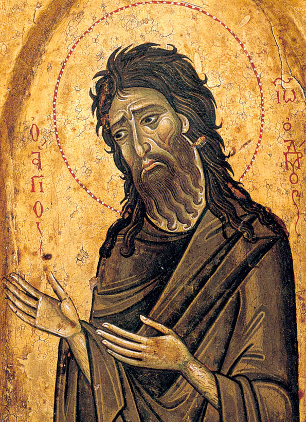 Предтеча и Креститель Господень Иоанн (Фрагмент иконы. XIII в. Мон. св. Екатерины, Синай, Египет)