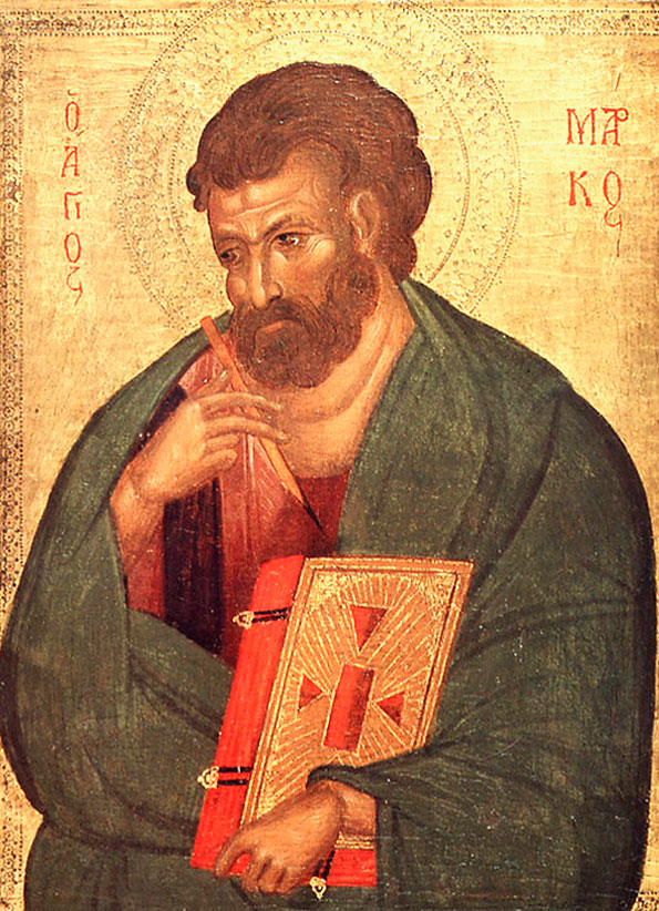 Апостол и евангелист Марк (Икона. XIV в. Византийский и христианский музей, Афины)