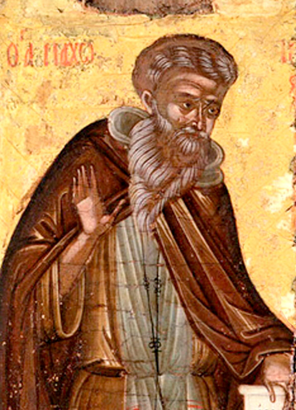 Прп. Пахомий Великий (Фрагмент иконы. До 1577 г. Монастырь Дионисиат, Афон)
