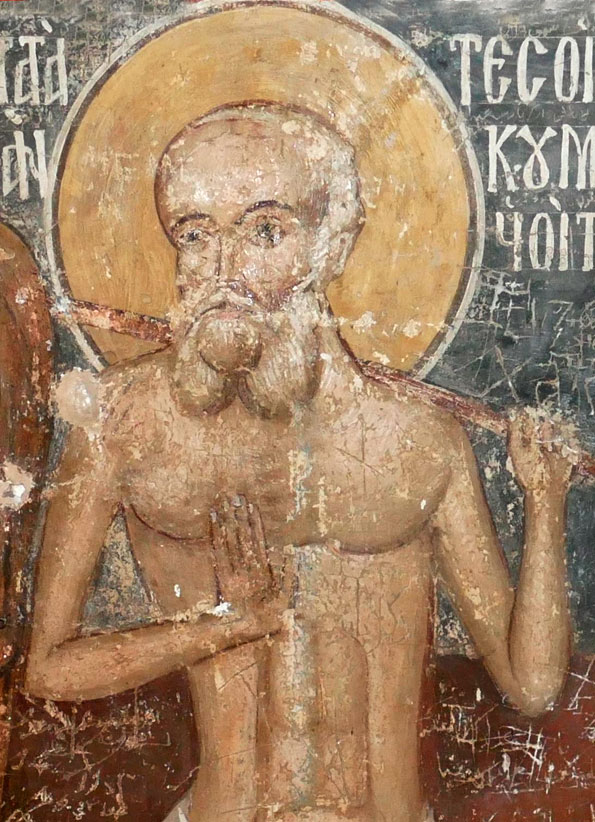 Прп. Серапион Синдонит (Фрагмент фрески. Монастырь Святого Креста, Иерусалим)