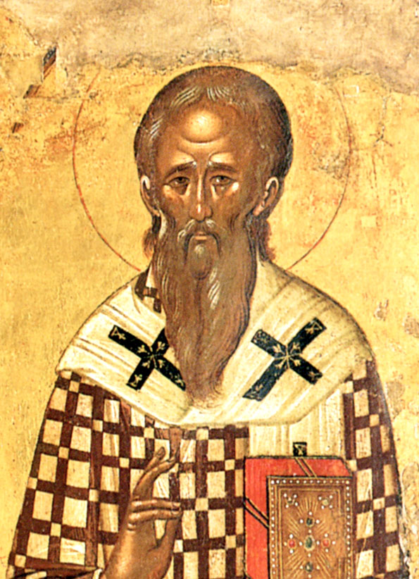 Свт. Софроний, патриарх Иерусалимский (Фрагмент иконы. XVI в. Византийский музей, Афины, Греция)