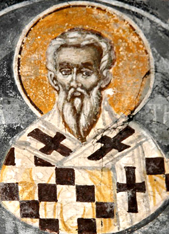 Ап. от 70-ти Тихик (Фреска. XIV в. Церковь св. Николая, Печская Патриархия, Косово, Сербия)