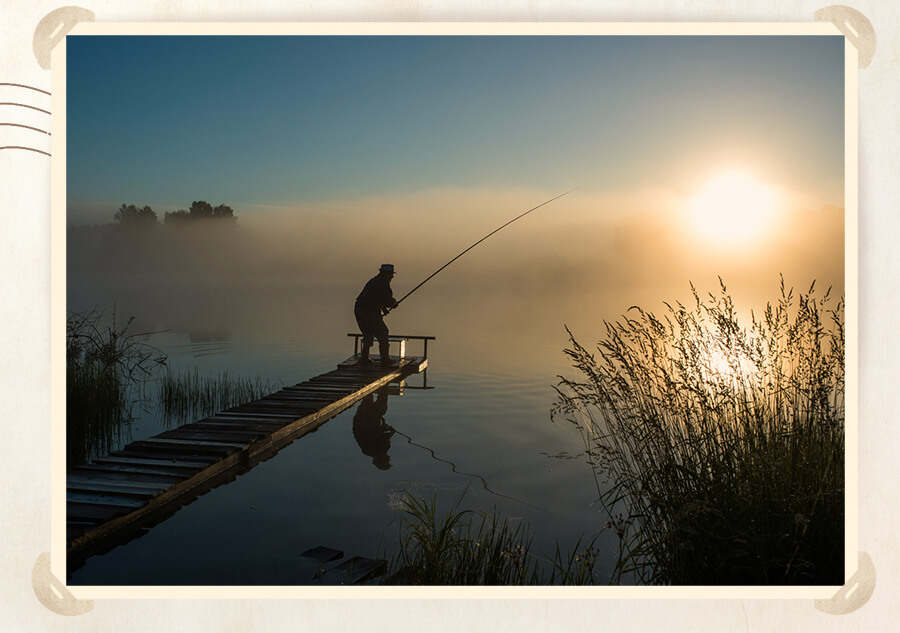 рыбалка ранним утром