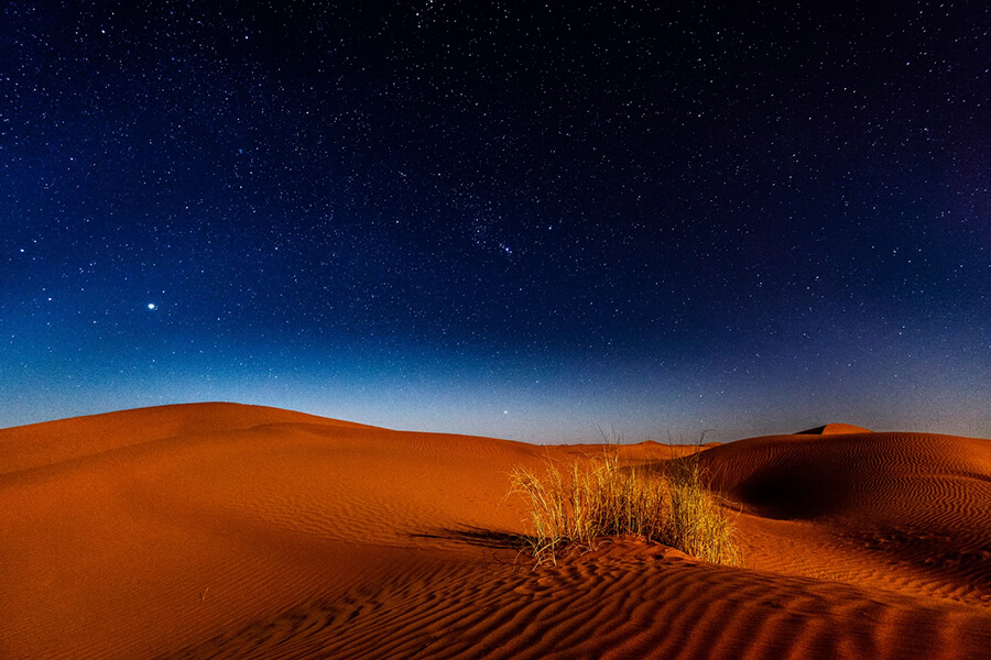 пустыня ночью