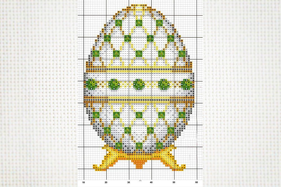 Вышивка крестиком пасхальное яйцо схема