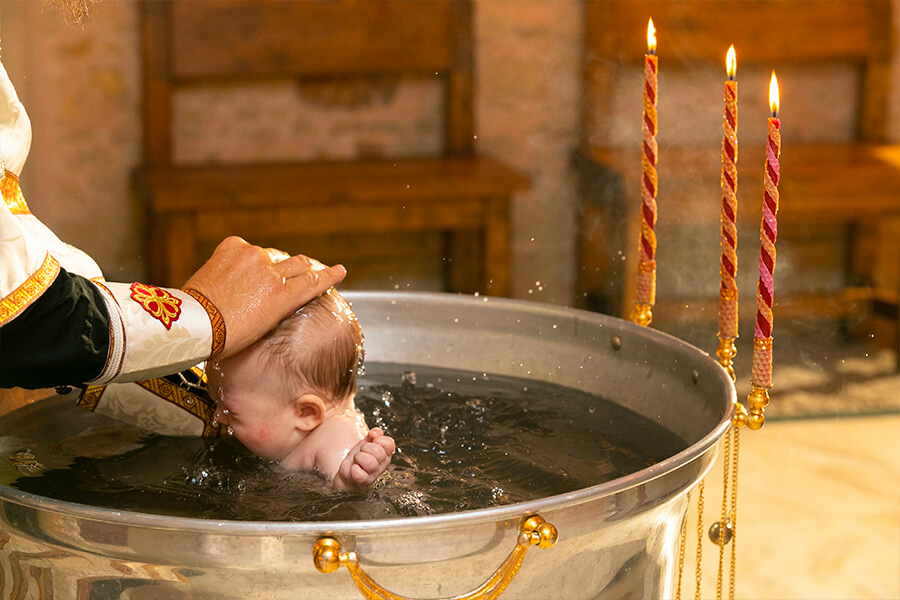 крещение малышки 