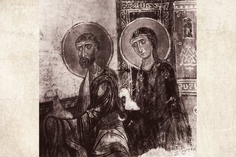 Иоаким и Анна деталь фрески 