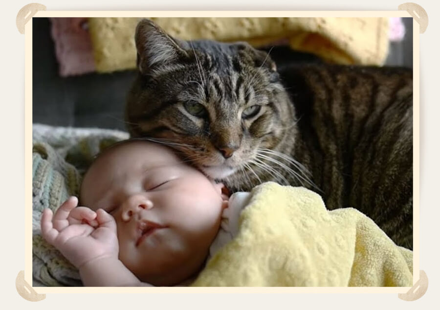 малышь и кошка