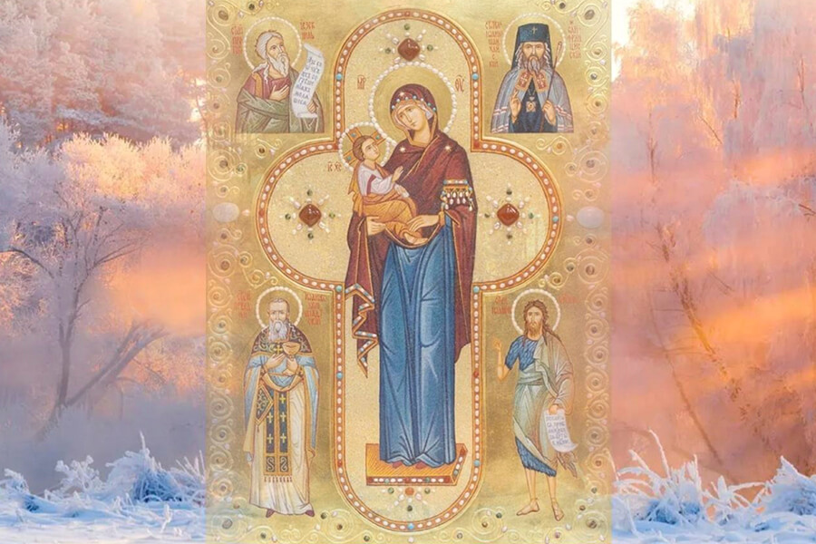 Современная икона Божией Матери Купятицкая 
