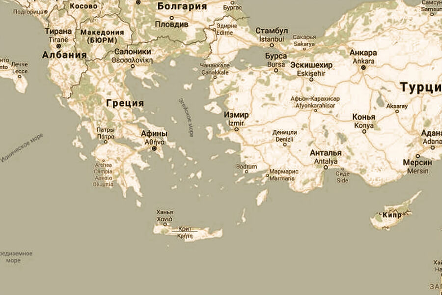 Средиземноморье Крит 