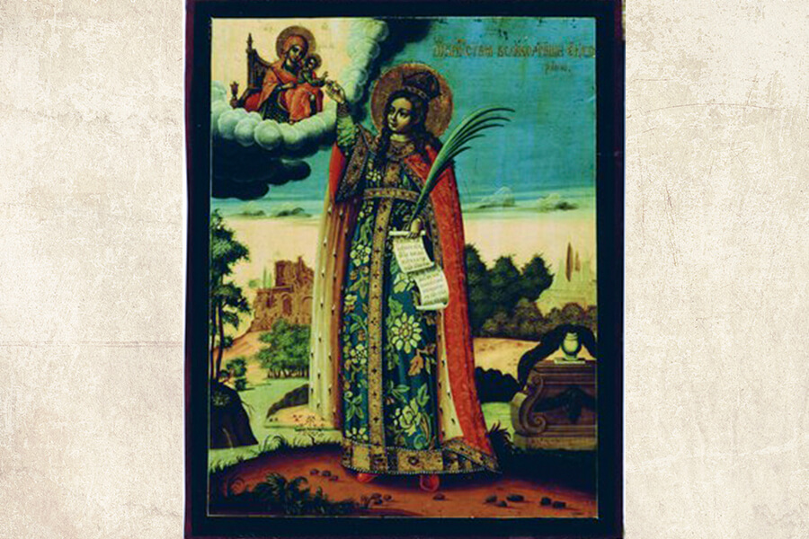 Великомученица Екатерина икона в Третьяковской галерее