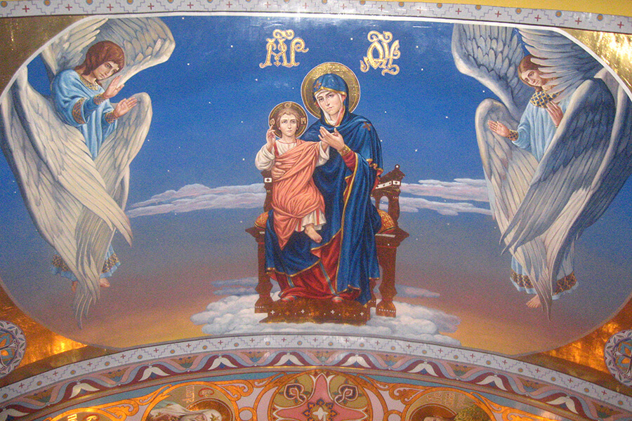 фреска Бородица