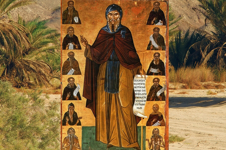 Преподобный Антоний Великий и ученики 