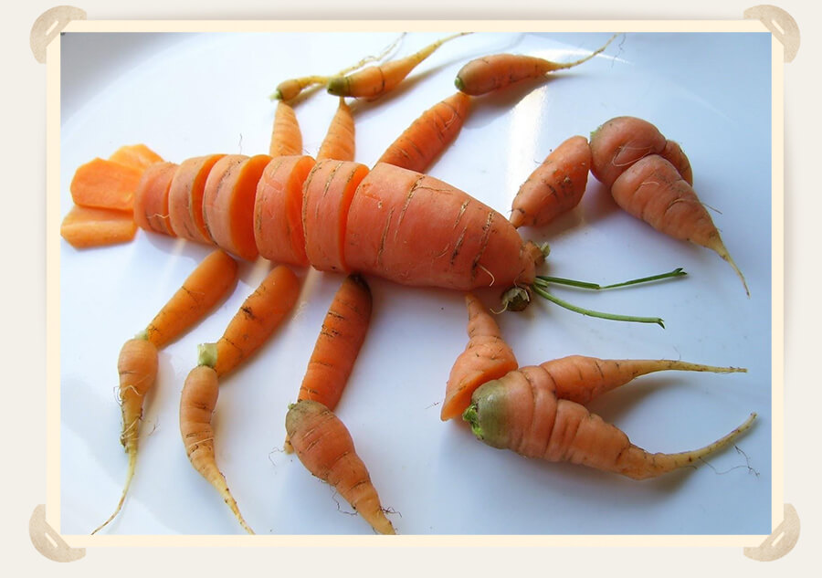 Праздничный омар из морковки