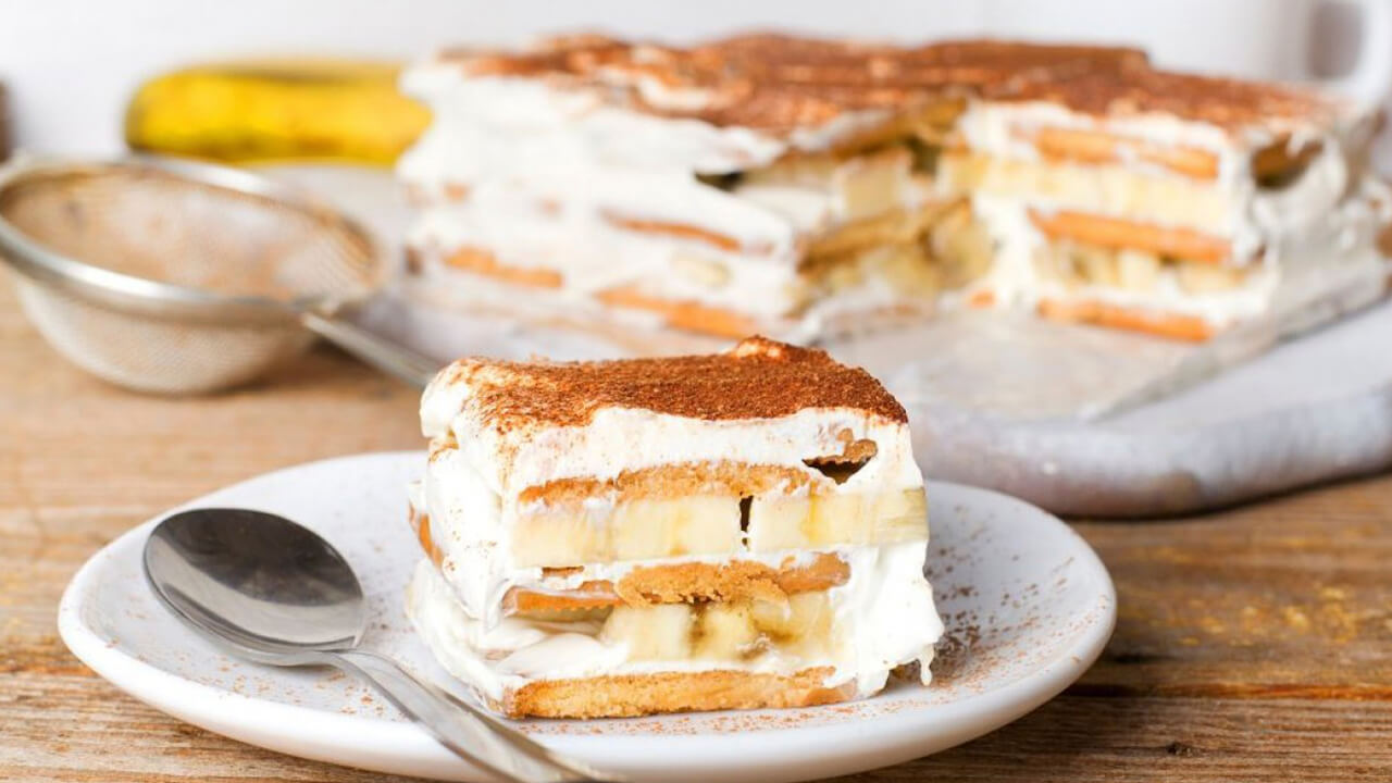Творожно-банановый торт без выпечки – пошаговый рецепт приготовления с фото