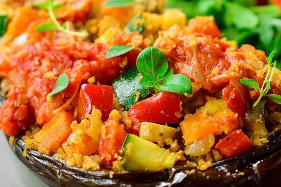Фаршированные баклажаны с овощами рецепт
