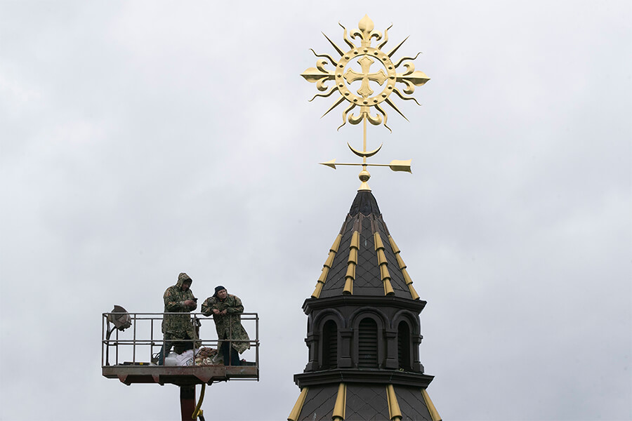 флюгер крест солнце правды