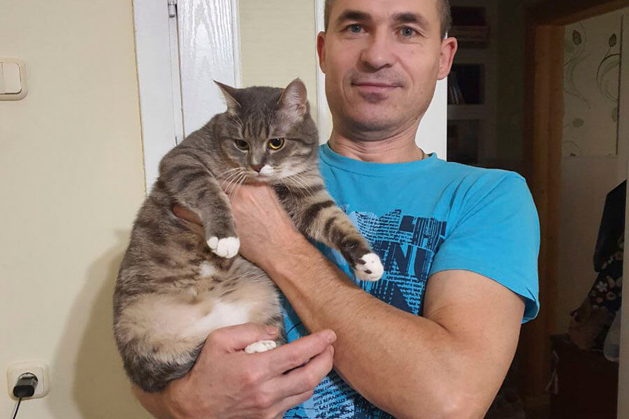 муж с котом