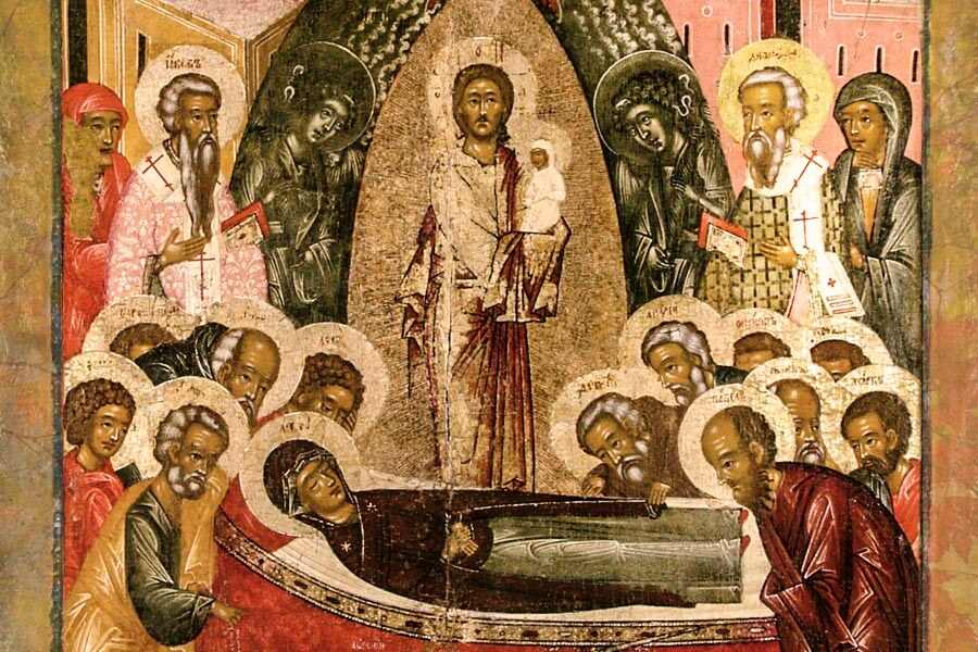  Священномученик Дионисий Ареопагит на иконе Успения