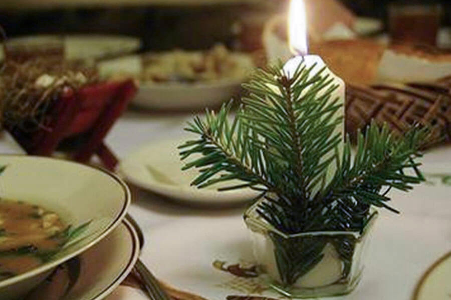 новогодний стол