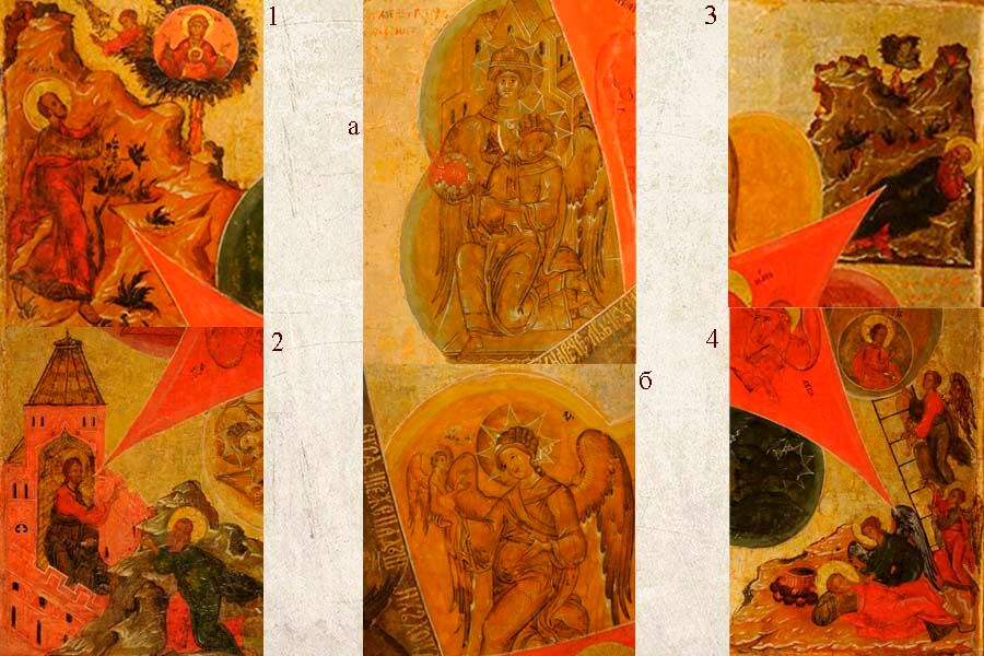 Фрагменты иконы Неопалимая Купина 