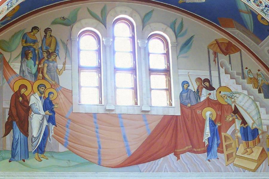 фреска введения во храм пресвятой богородицы