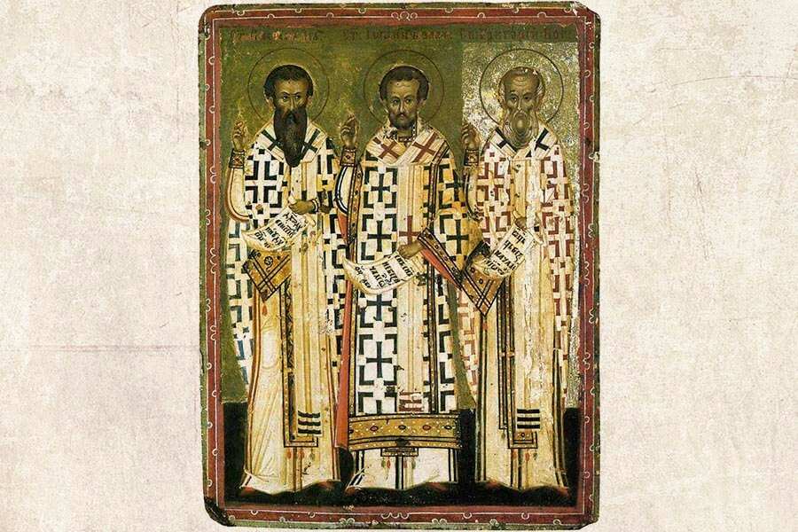 икона трех святителей