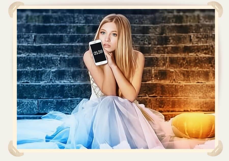 девушка с телефоном