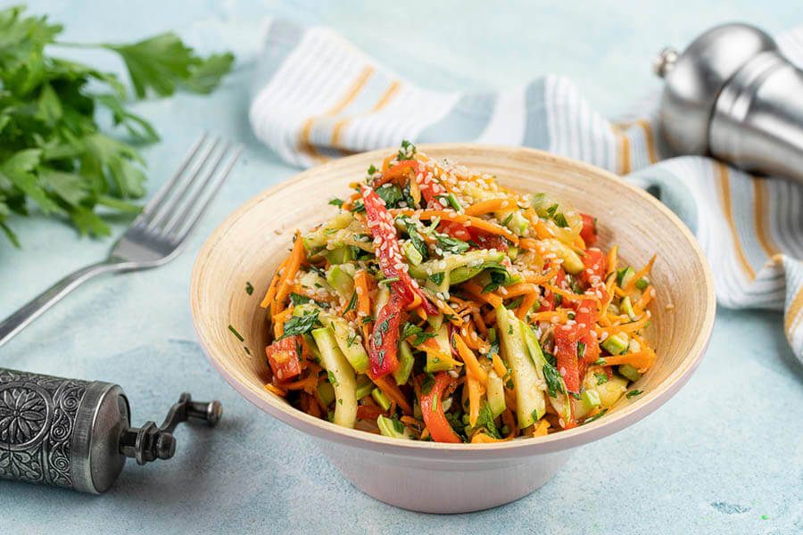Быстрый салат из кабачков по-корейски (рецепт)